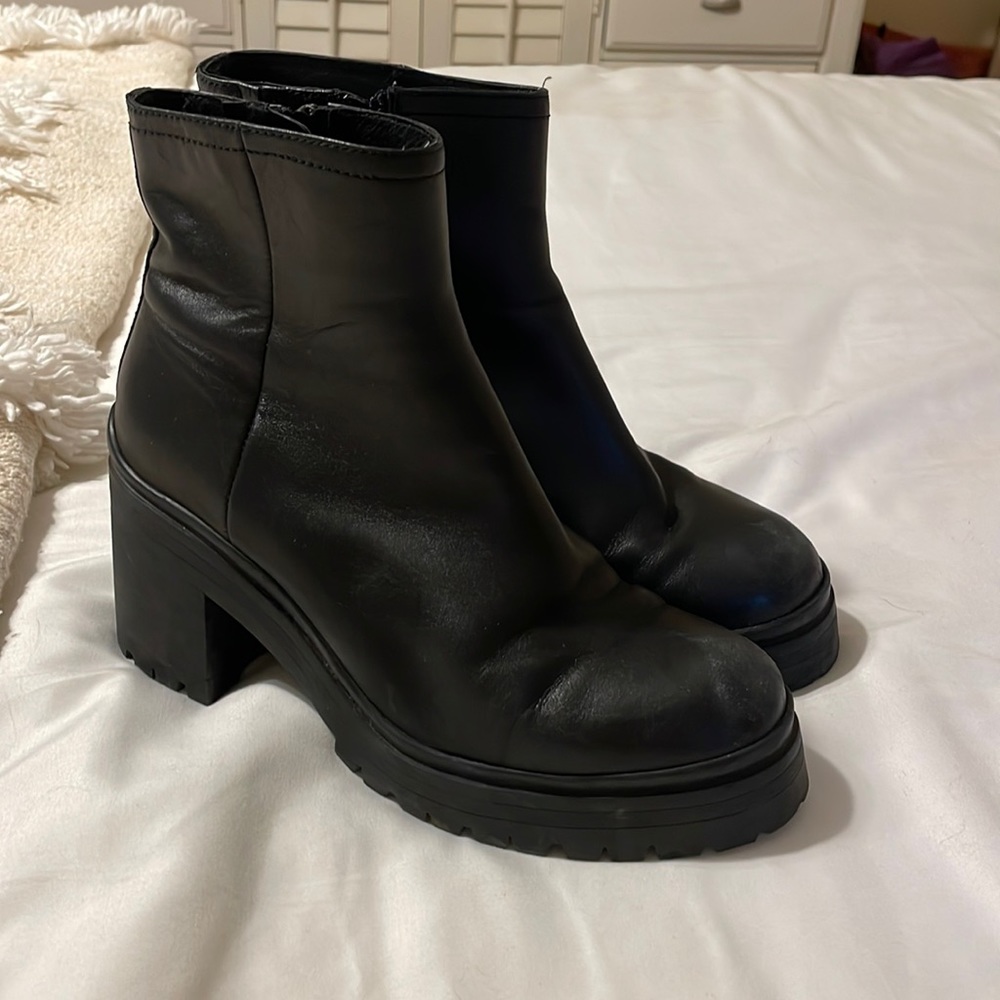 Jeffrey Campbell lug sole bootie
